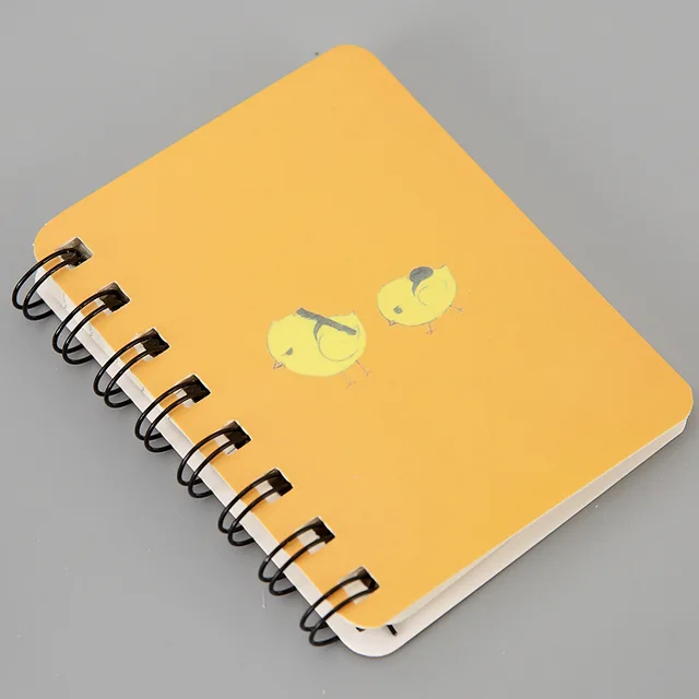 80Page A7 Korea Cartoon Anime Coil Notebook Small Notepad Animal Rollover Office School Learn Supplies Mini Kawaii Diary Journal 1812