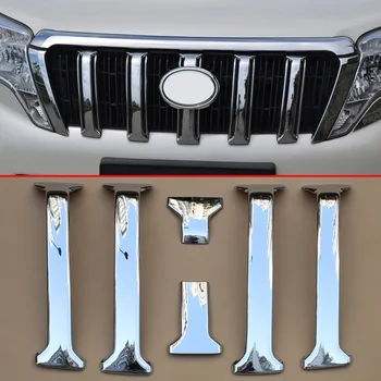 

Chrome Accessories Fit For Prado J150 2014 2015 2016 2017 Head Front Head Grille Grill Cover Trim Exterior Part (without camera)