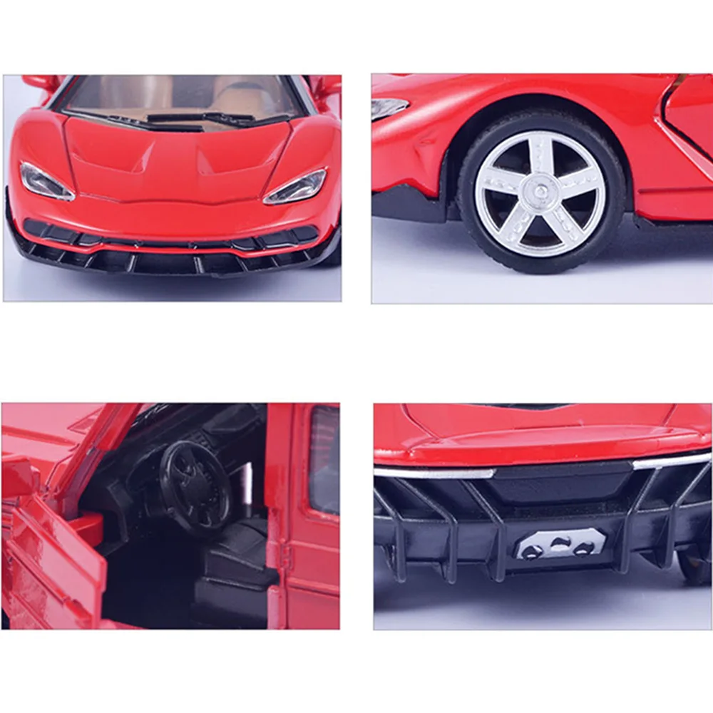 Fashion 1 32 Simulation Brand Sports Car Kids Model Toy Car Desk Decoration Ornaments Pull Back 5