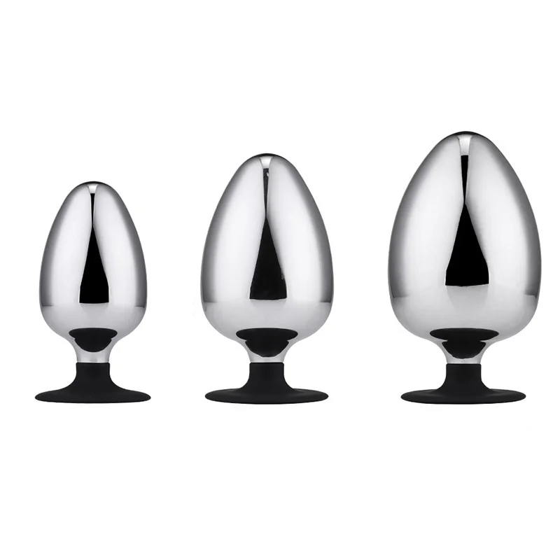 Горячий дизайн большой размер присоска огромные Металлические анальные бусины