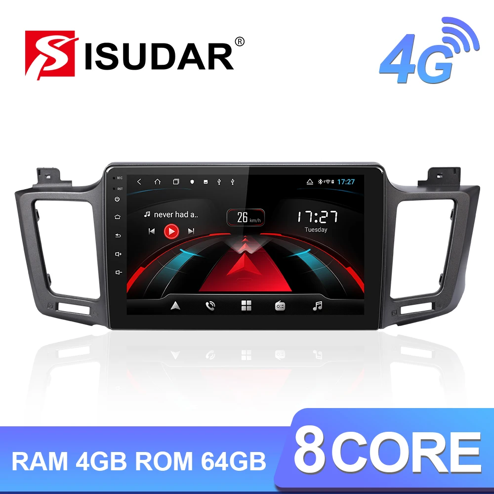 

Isudar H53 4G Android 1 Din Auto Radio For Toyota/RAV4 RAV 4 2013- Car Multimedia 8 Core RAM 4GB ROM 64GB GPS DVR Camera IPS FM