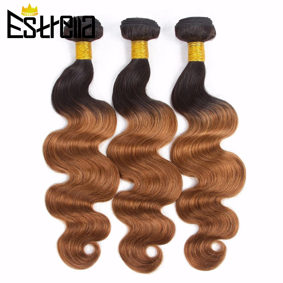 tissage en lot brésilien remy naturel body wave ombré blond miel extension capillaire