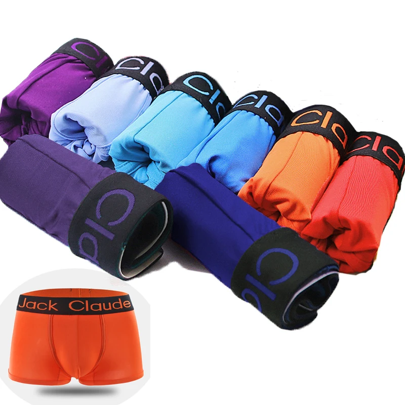 26,01 US$-4pcslot Boxer Ropa interior para hombre Calzoncillos Hombre Pure  Panties Shorts Solid Cuecas Boxers-Description