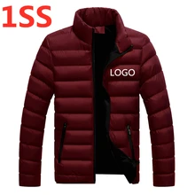 1SS, новинка, модный пуховик для мужчин, зимний теплый пуховик, хлопок, на молнии, мужской светильник, английский стиль, верхняя одежда, топы, водонепроницаемый, уплотненный