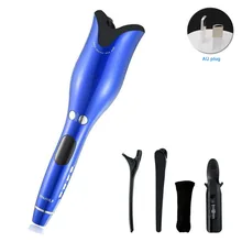 Розовый Профессиональный автоматический выпрямитель для волос салон быстрого нагрева бигуди для волос Многофункциональный большая волна lcd DIY портативный Стайлинг