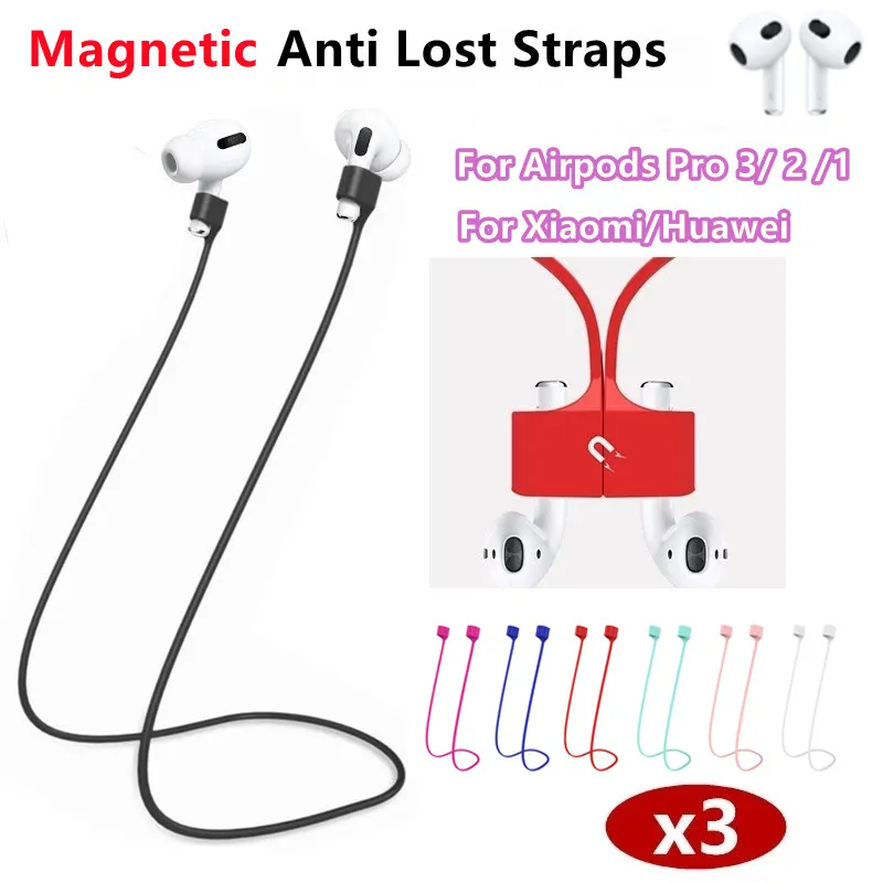 Silicone strap For Apple Airpods pro 3 2 1 xiaomi huawei TWS sports anti lost neck rope string for wireless earphone accessories |