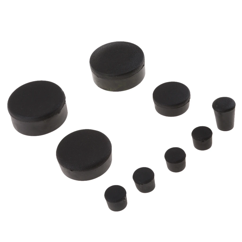 Black Motorcycle Rubber Fairing Frame Plugs Set Kit for Suzuki GSXR1000 K5 (2005-2006)