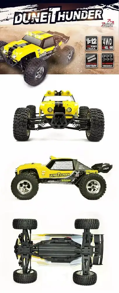 HBX 12891 1/12 4WD 2,4G водонепроницаемый гидравлический демпфер RC пустынный багги грузовик светодиодный светильник