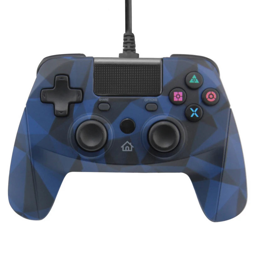 Camo Blue Проводной контроллер для PS4 Slim pro pc геймпад игровой контроллер с сенсорным дизайном проводной геймпад игровой джойстик аксессуары - Цвет: Camo Blue
