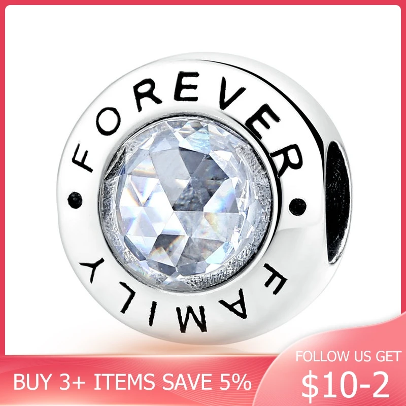 CodeMonkey классические браслеты из стерлингового серебра 925 пробы для семьи Forever Clear CZ