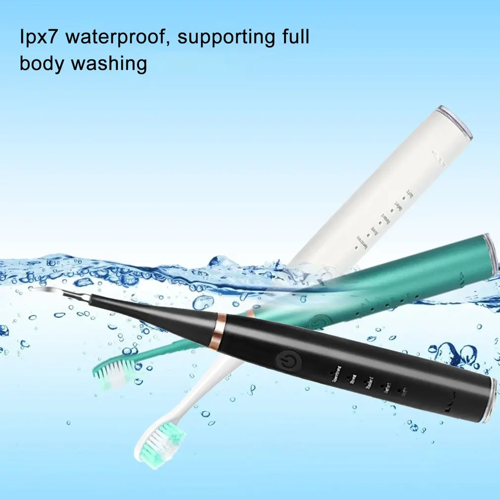 Electric Sonic Dental Scaler Calculus Remover Teeth Whitening Cleaning Tool Kit Remove Plaque Tartar Yellow Teeth Smoke Stains