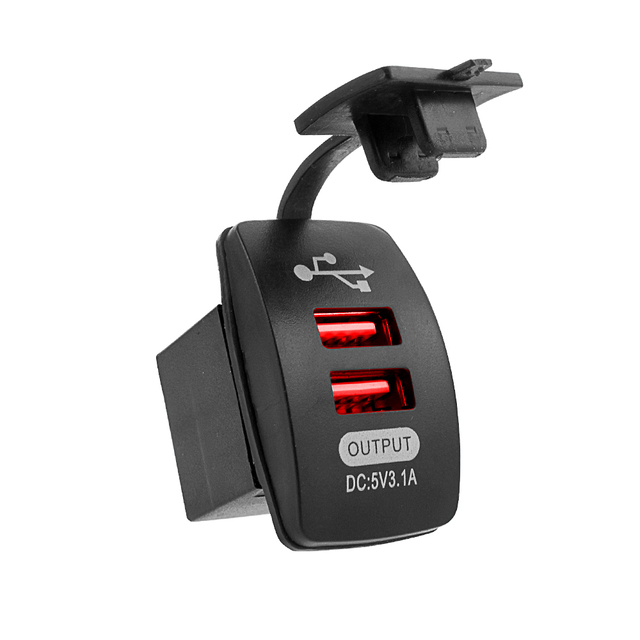 Universal Car Charger Waterproof Dual Port Auto Adapter Outlet DC 12V 24V Mobile Phone Charger For Iphone Xiaomi Redmi