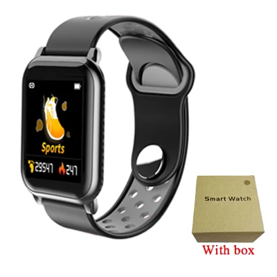 black - Lbox KY11 умные часы водонепроницаемые спортивные для iphone телефон Smartwatch монитор сердечного ритма функции кровяного давления для женщин мужчин детей - Цвет: black - Lbox