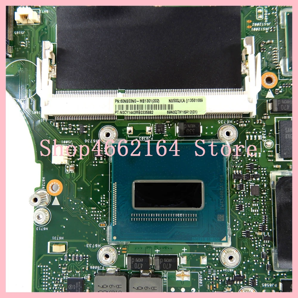 NX500JKA 4G RAM i7-4712CPU GTX850M/2G Mainboard For Asus NX500 NX500J NX500JK NX500JKA 60NB03N0-MB1301 Laptop Motherboard Tested