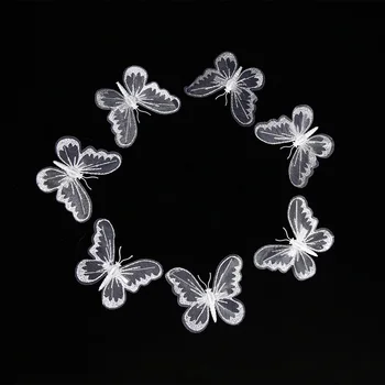 

Lovely Butterfly Party Decor Clip Christmas Tree Pendant Festival Supplies New Year Christmas Decorations for Home White