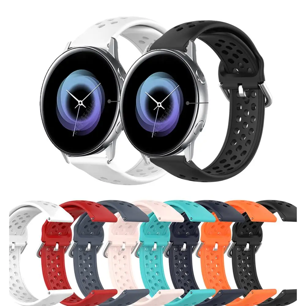 Ремешок для Samsung Galaxy Watch Active 2 40/44 мм Gear спортивный браслет наручных часов 20 ремешок