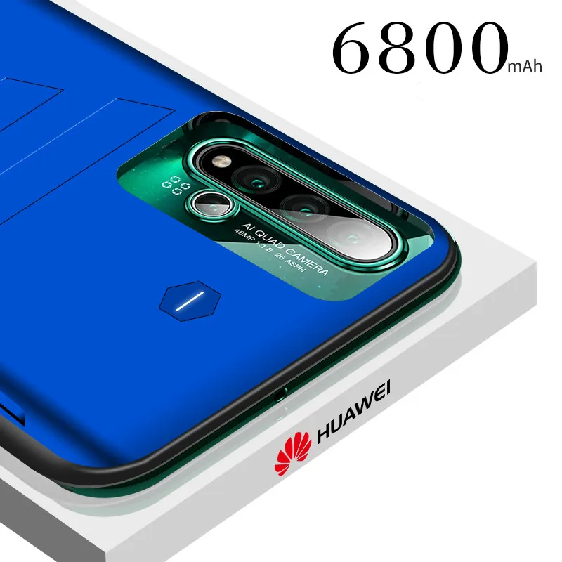 For Nove5 Blue NENG для huawei nove 5 чехол для аккумулятора чехол для зарядного устройства 6800 мАч чехол для смартфона внешний аккумулятор для huawei nove 5 Чехол для аккумулятора - Цвет: For Nove5 Blue