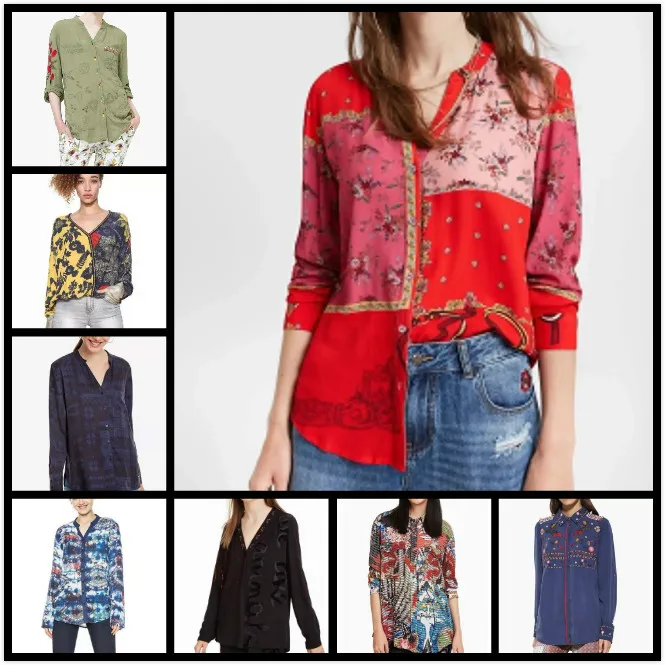 

2019 new Spanish style original single D vintage embroidered shirt（2）