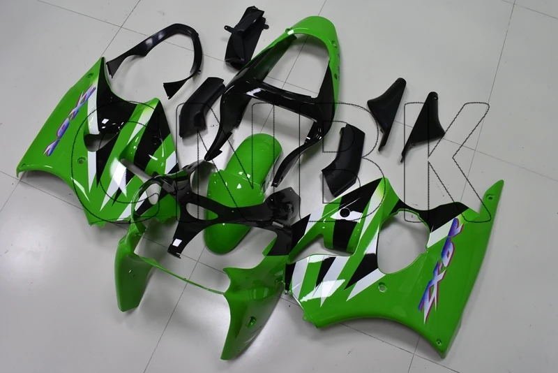 Для 636 ZX-6r 2001 Пластиковые обтекатели для Kawasaki ZX6r 2000 Зеленый Черный Abs обтекатель ZX6r 636 2000-2002 кузов