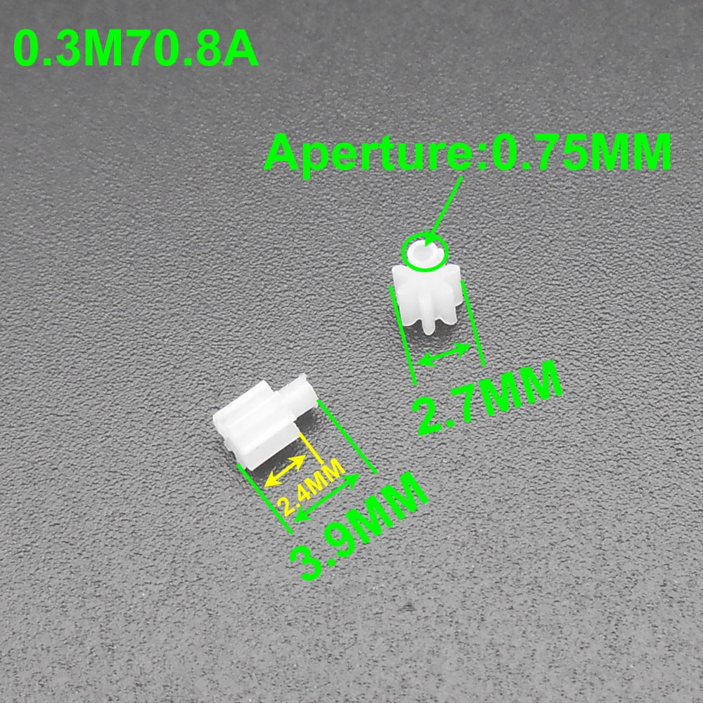 0pcs New 7t0 8a 0 3m 7 Teeth Plastic Spur Gear 0 3 Modulus T 7 7 Tooth Pinion Aperture 0 8mm 0 75mm 0 8a 7t H 3 9mm Dia 2 7mm Gears Aliexpress