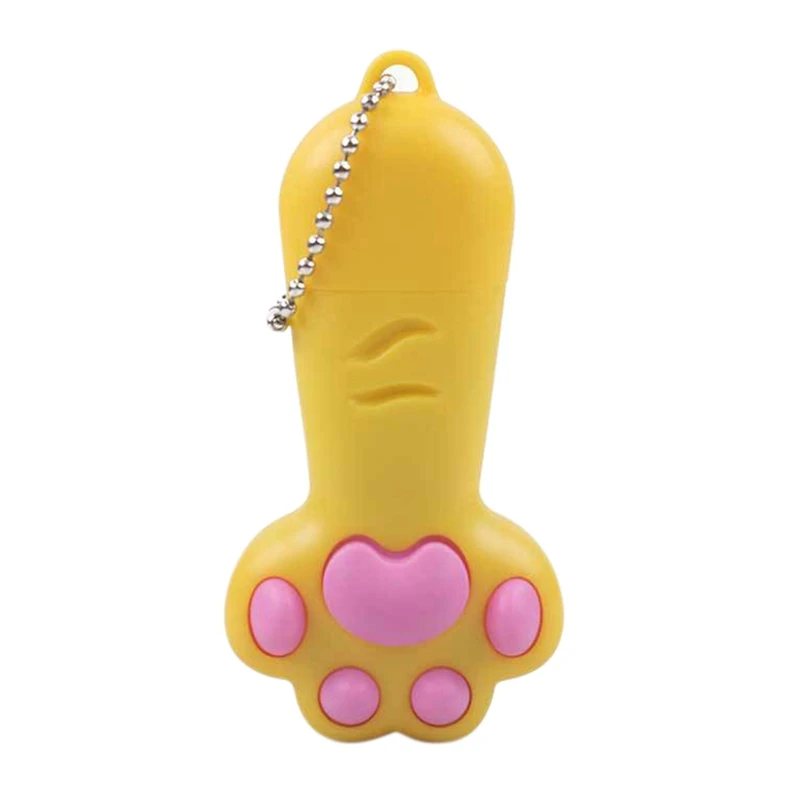 Цвет: желтый 3 в 1 Многофункциональный Дразнилка для кошки игрушка USB Перезаряжаемые световой указатель фонарик защита от ультрафиолетовых лучей; забавные тренировки игрушка для кошки - Цвет: Цвет: желтый