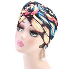 Женская шапка мягкий мусульманский шарф твист декоративный Топ узел подарки цветочный Повседневный обруч аксессуары тюрбан шляпа этнический стиль