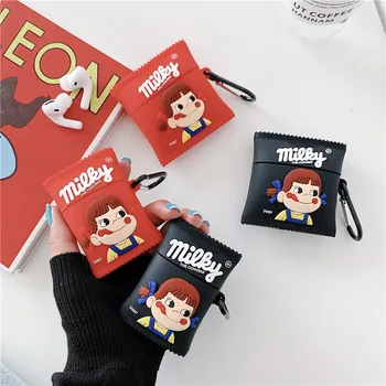 

Japan famous food Fujiya Milky sugar Silicone Earphone Cases For Apple Airpods 1 2 3 Pro Wireless Bluetooth Headset Cover Case