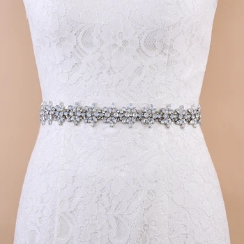 

TRiXY S269B Milk Rhinestone Belt Wedding Belt Opal Diamond Belt Bridal Belt Applique Jeweled Sash for Bridesmaid Dress Accessory
