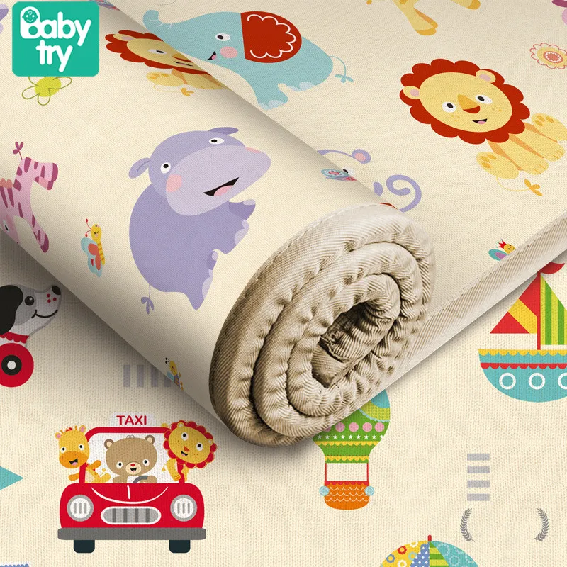 

Waterproof Crawling Mat Toddler Floor Rug Pad Soft Toys Cartoon Room Carpet Decor Home Kids Playmat Mat for Baby Double-sided