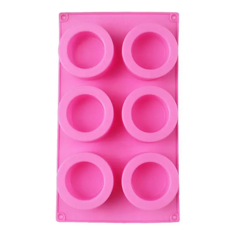 

6-Cavity Handmade Resin Cups Ice Tray Round Silicone Shot Glass Bottle Mold DIY Handmade Crystal UV Epoxy Resin Mold