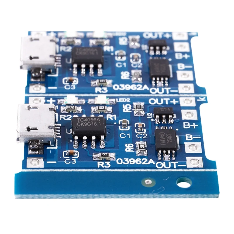 2 шт Синий 5V Micro USB 1A 18650 литиевая батарея зарядная плата