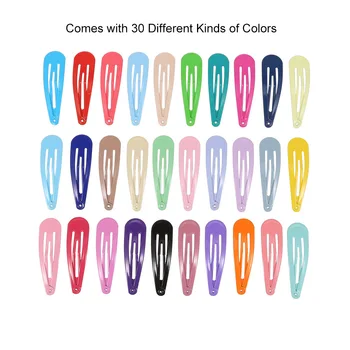 

120PCS Snap Hair Clips Non-Slip Metal Barrettes 5cm Hair Clip Pins BB Hairpins Color Styling Accessories Girls & Women Styling