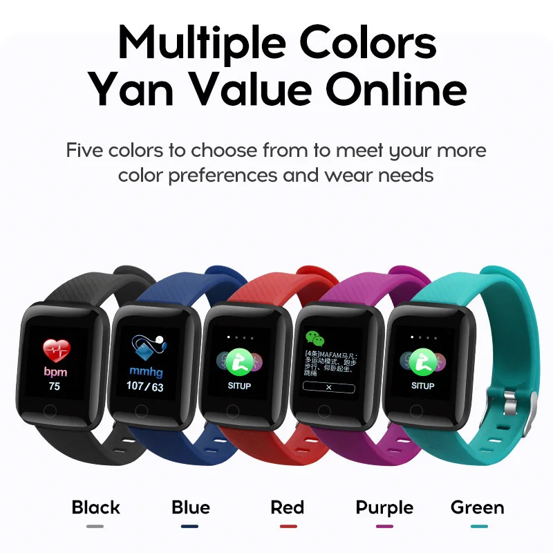 

Smartwatch D13 Smart Wristband Heart Rate Monitor Sport Watch Fitness Tacker waterproof Men Women For Android Apple Phone