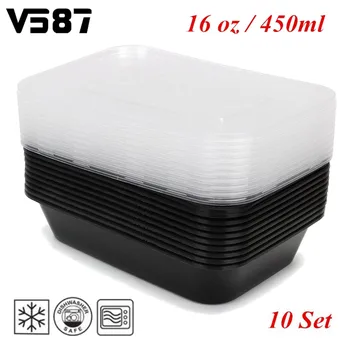

10 Pcs Set Microwavable Food Meal Storage Containers Reusable Lunch Boxes Bento Box Eco-friendly Picnic Food Storage Container