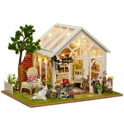DIY Floorra креативный домик ручной работы Собранный дом архитектура модель большая вилла отправить солнце деревянные игрушки подарок