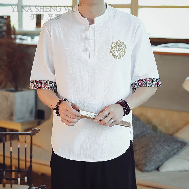Japanese Samurai Traditional Style Kimono Casual Shirt Fashion Jackets Men Chinese Streetwear Loose Shirt Clothing Tops