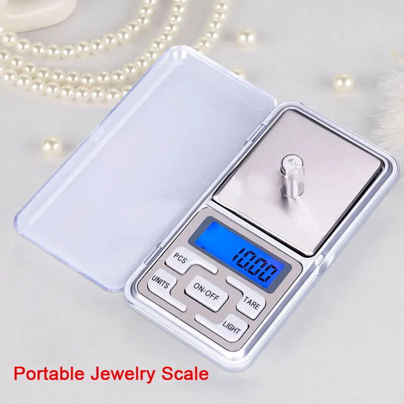 Lcd ювелирные цифровые весы, карманные 500g x 0,1g вес серебро+ серый