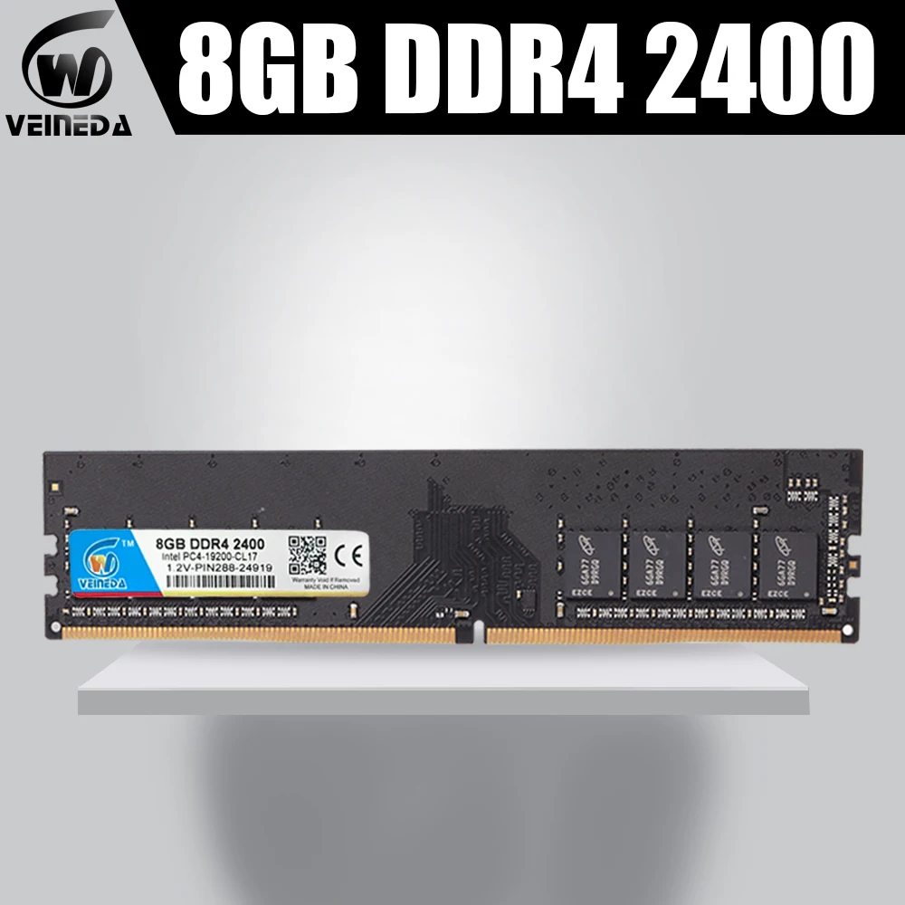 Оперативная память VEINEDA DDR4 8 ГБ 2400 МГц 284pin 1 2 В для Intel AMD совместима с ОЗУ ddr4 не ECC