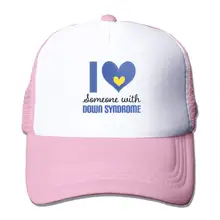 Сетчатые бейсболки с синдромом Дауна, унисекс, кепка В Стиле Дальнобойщика, розовый цвет