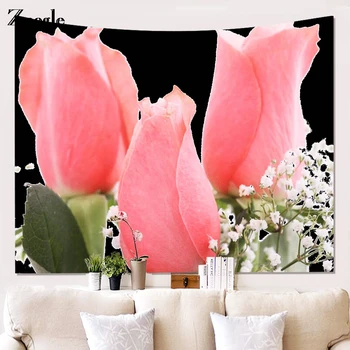 

Zeegle Tapestry Wall Hanging Rectangle Flower Pattern Mandala Wall Hanging Home Decor For Living Room Beach Towel Home Decor