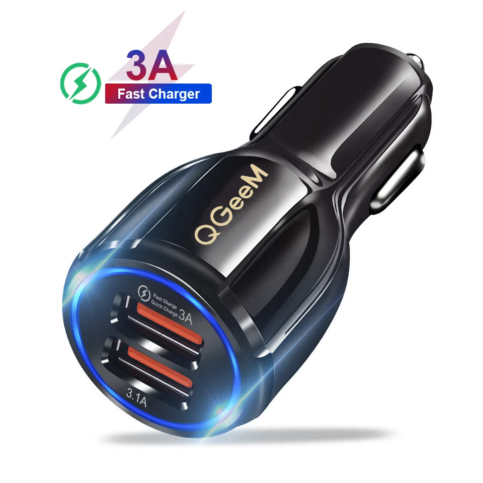 usb c power adapter 20w QGEEM Dual USB QC 3.0 Car Charger Quick Charge 3.0 Phone Charging Car Fast Charger 2Ports USB Portable Charger for iPhone Xiaom quick charge 2.0 Chargers