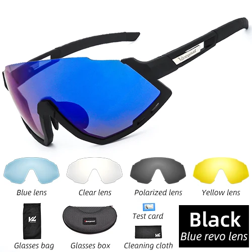 Black glasses Victgoal велосипедный шлем светодиодный спортивный Велоспорт мужские очки MTB велосипедный шлем мужские UV400 Солнцезащитные очки горная дорога шлемы для велосипеда - Цвет: Black glasses