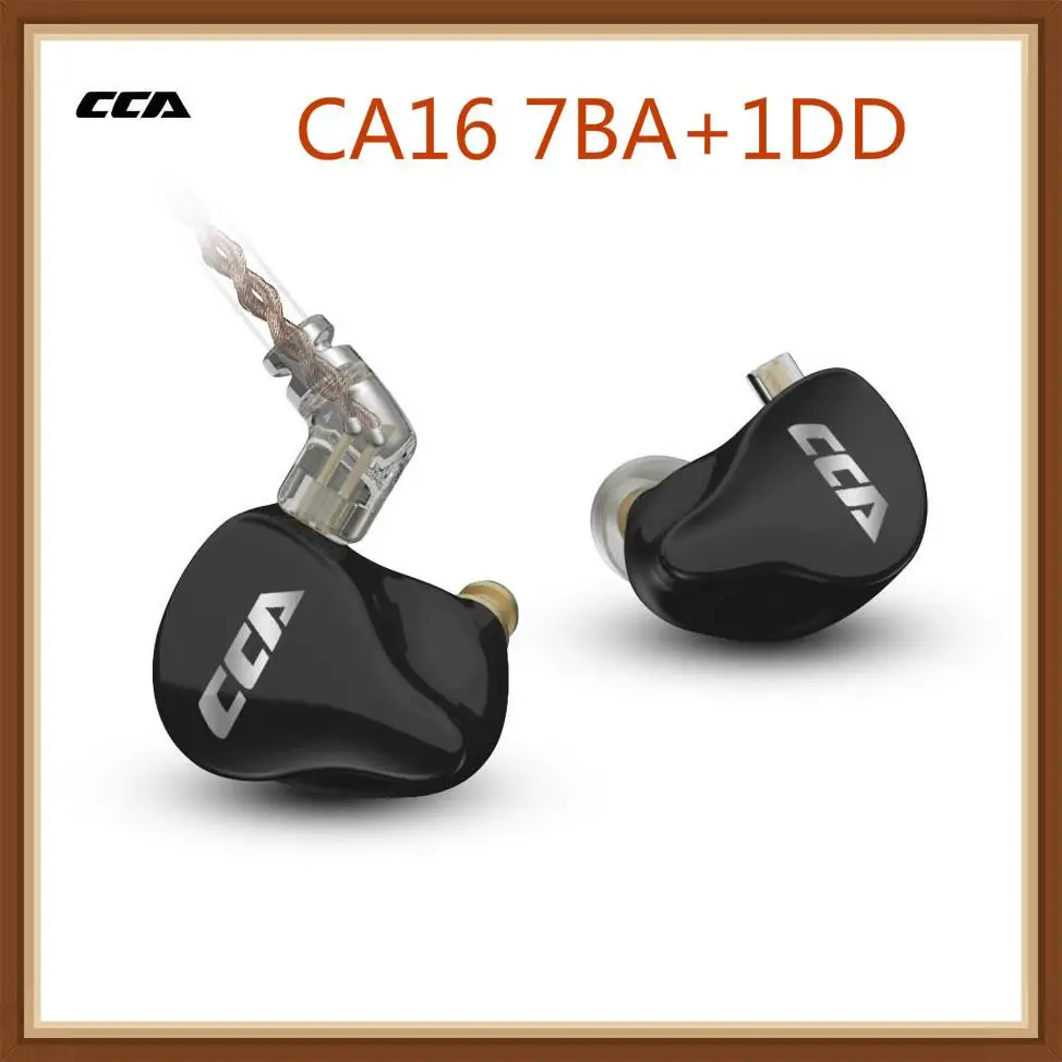 Наушники вкладыши CCA CA16 с монитором гибридные проводные наушники 7BA 1DD HIFI