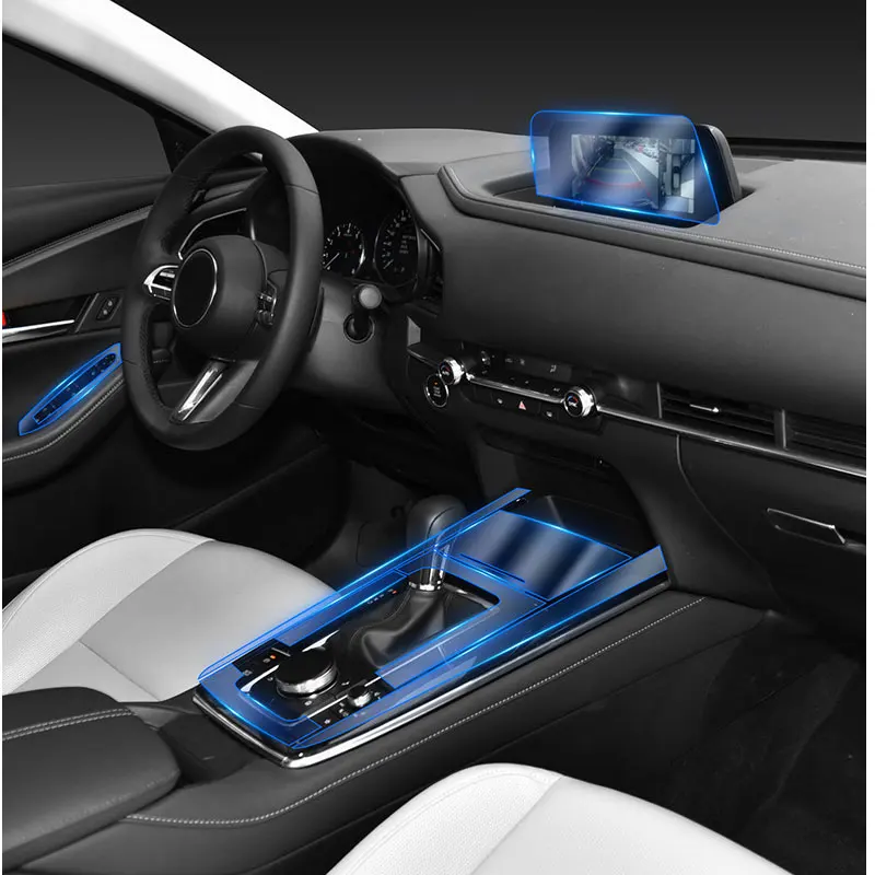 

Для Mazda CX-30 2020 2021 Автомобильная внутренняя центральная консоль прозрачная защитная пленка TPU пленка против царапин навигационные аксессуары