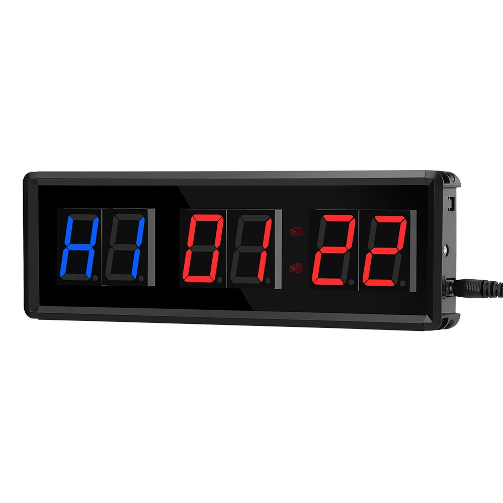 

Portable Gym Workout Timer, Fitness Clock Count Down/Up Clock Stopwatch With Remote Sports Training Garage Interval Timer
