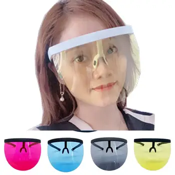 

4 Colors Oversized Exaggerated Visor Wrap Shield Large Mirror Sun Glasses Half Face Shield Guard Protector Face Cover Goggles