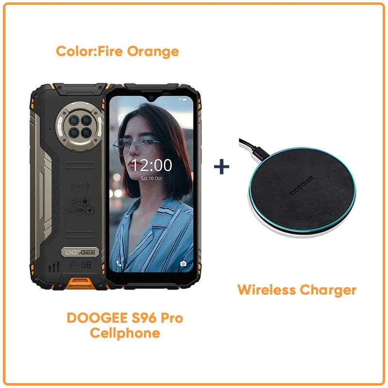 android cell phones for sale DOOGEE S96 Pro mobile phone Smartphone 48MP Round Quad Camera 20MP Infrared Night Vision Helio G90 Octa Core 8GB+128GB 6350mAh 3g android phones Android Phones