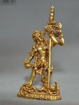 

Tibet temple bronze 24k Gold Gilt Vajrayogini Vajravarahi Goddess Buddha Statue