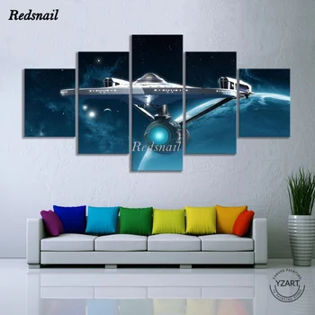 

Large Star Treks Movie 5 Pieces diy diamond painting 5D Diamond embroidery mosaic puzzle Fantasy Space Universe Spaceship MM083
