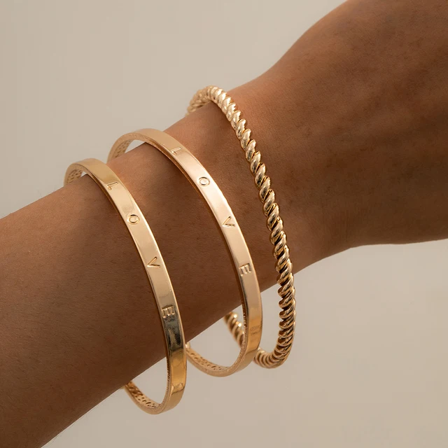Punk Curb Cuban Chain Bracelets Set for Women Multilayer Miami Boho Thick Gold Color Charm Bracelets Bangles Fashion Jewelry Red